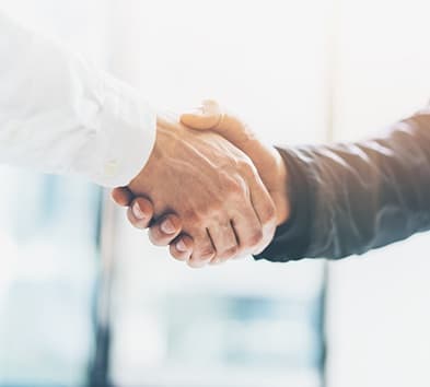 Two people shaking hands