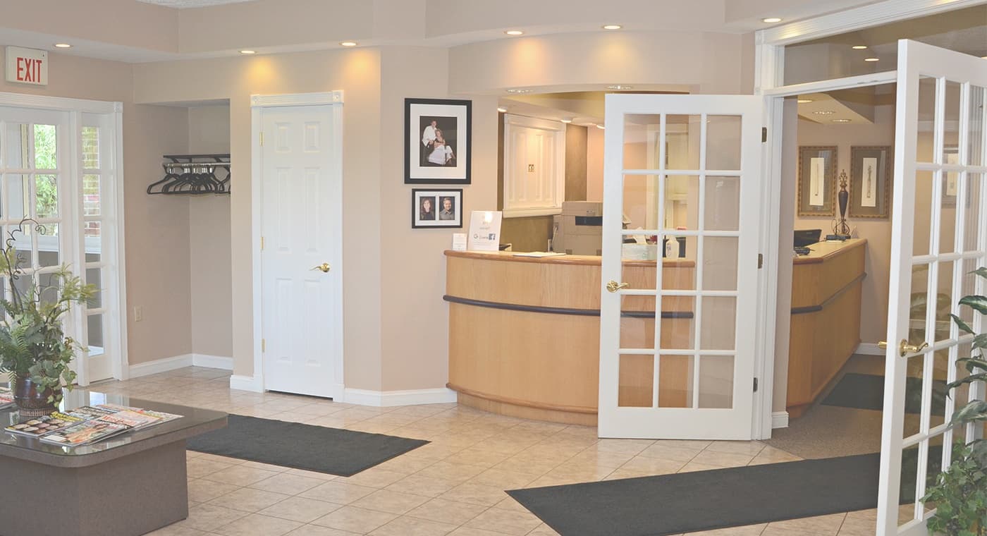 Welcoming dental office reception area