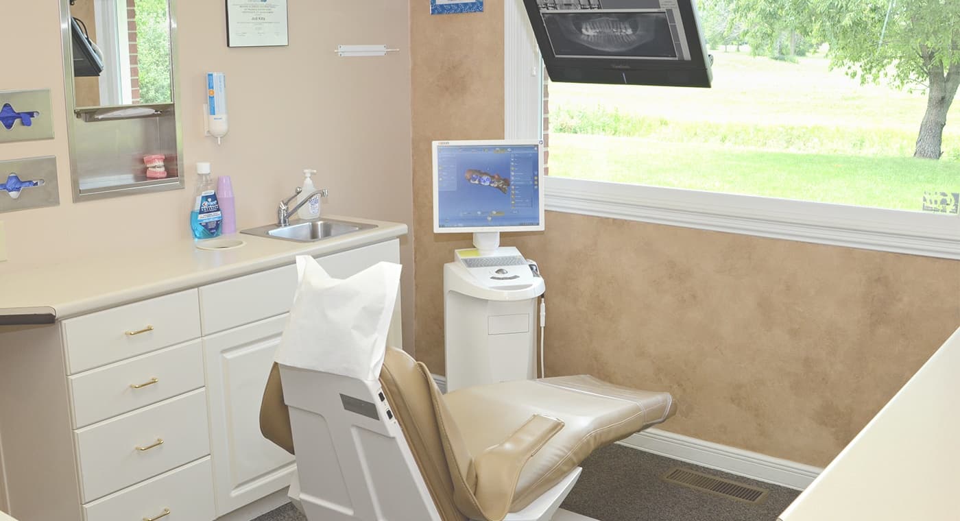 Modern dental exam room