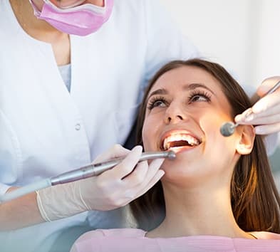 Woman during dental checkup